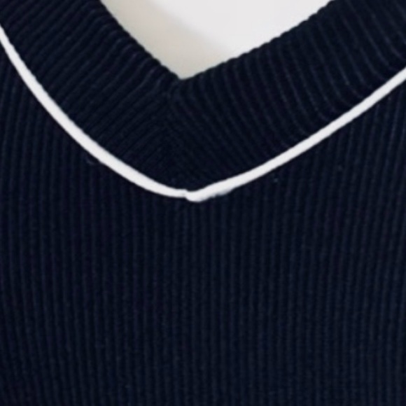 Versace 1990s Black Halter One-Piece Swimsuit White Piping US 8 IT 42 - Picture 13 of 13